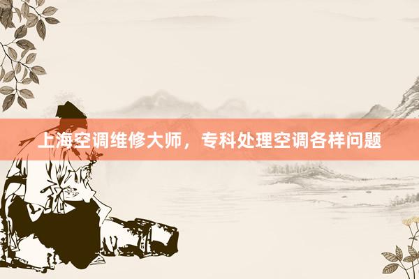 上海空调维修大师，专科处理空调各样问题